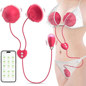 Three In One Nipple Clitoral Bullet Vibrator App Control Cheap Adult Toy UK