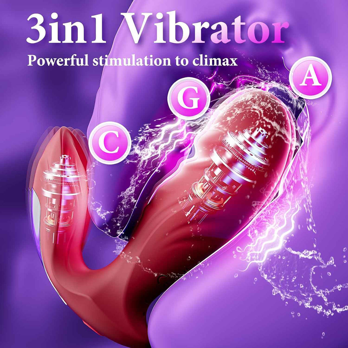 3in1 Vibrator for Clitoris G-Spot and Anus Stimulation Cheap Fast UK Delivery