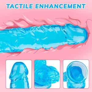 7 Inch Silicone Dildo, Soft Blue Dildos Sex Toy with Strong Suction Cup,Strap on