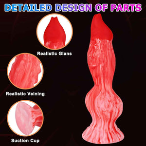 11.8 inch knotted Dildo Silicone Fantasy Monster Cock for Women Men Strap On