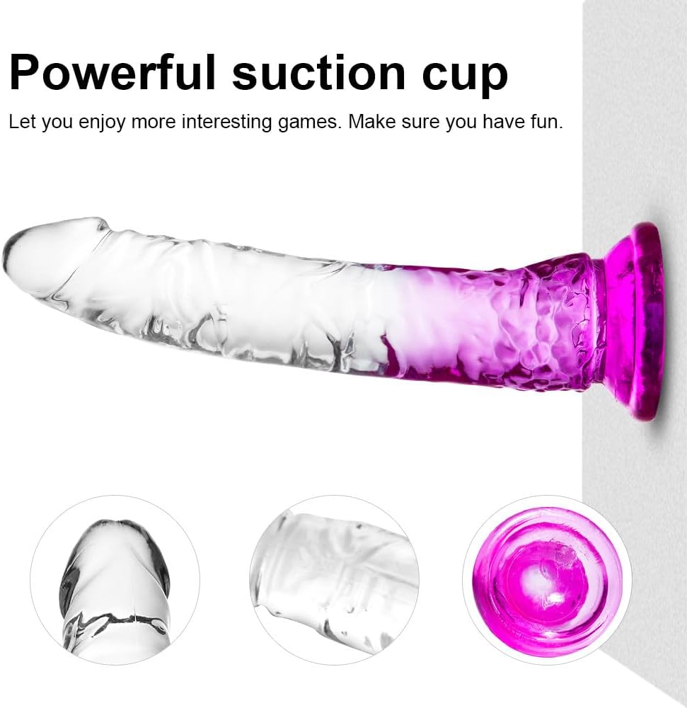 Clear Purple Dildo Set Realistic Anal Training for Women Sex Toy In UK