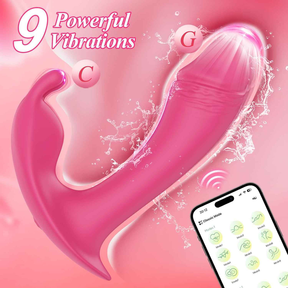 Wearable 9 Powerful Vibration Modes Targeting G-Spot and Clitoral Pleasure Sex toy in uk