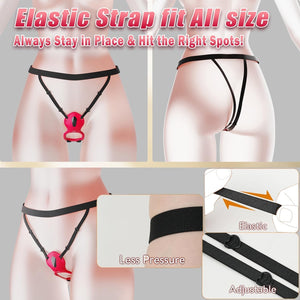 Adjustable Elastic Strap Wearable Rose Panty Vibrator Cheap Adult Toy UK