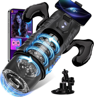 Automatic Male Masturbator with Phone Holder & Suction Base - SecretLuva UK