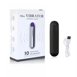 Black Compact Mini Bullet Vibrator Massager Box Set Cheap Sex Toy UK