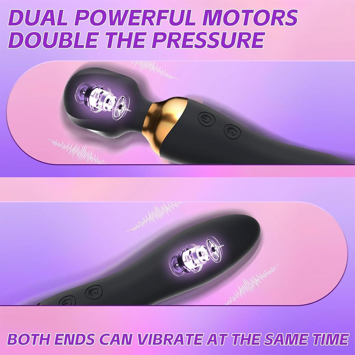 Dual Motor Wand Vibrator Double Pressure Cheap Fast UK Delivery