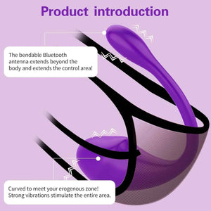 Purple Wearable Vibrating Egg Massager In Panties Diagram Cheap Sex Toy UK Stock