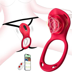 Red Rose Sucking Wearable Panty Vibrator Massager Cheap Adult Toy UK Delivery