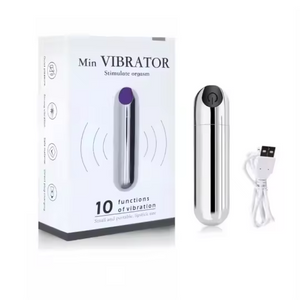 Silver Mini Bullet Vibrator Massager Box Set Cheap Fast UK Delivery