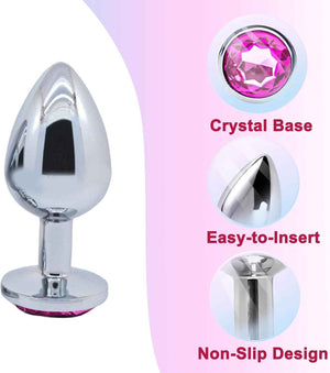 Metal Anal Butt Plug 1pc/3 PCS Ass Anal training Set Stainless Adult Sex Toys