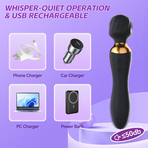 Whisper Quiet Wand Vibrator Below 50dB USB Rechargeable Cheap Fast UK Delivery