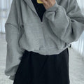 Women’s Oversized Hooded Sweatshirt Jacket Casual Coat UK