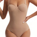 Women’s Bodysuit With Cup Design Body Shaper Sexy Slim Fit Apricot