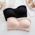 2PCS Front Closure Strapless Bandeau Bra Set – Wireless Soft Cup Comfort