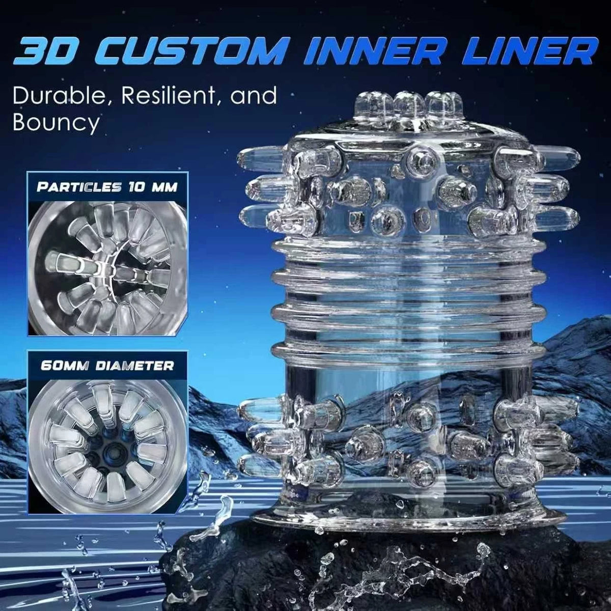 3D Custom Inner Liner Soft Silicone Male Masturbator Sleeve fast delivery uk