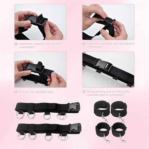 Under Mattress Bed Bondage Restraints Kit – Adjustable BDSM Set for Couples
