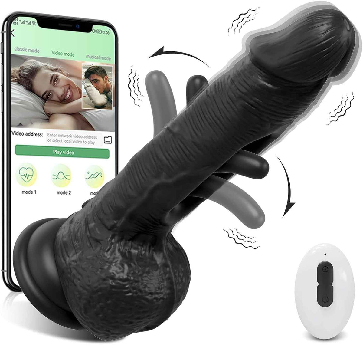 Flapping Dildo Vibrator for Women - App Control G Spot Vibrators with 9 Flapping