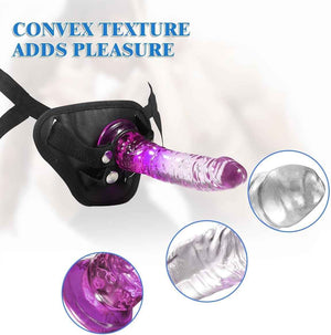Strap on 8.6 inch Dildo with Harness, Wearable Realistic Silicone Dildo Adult