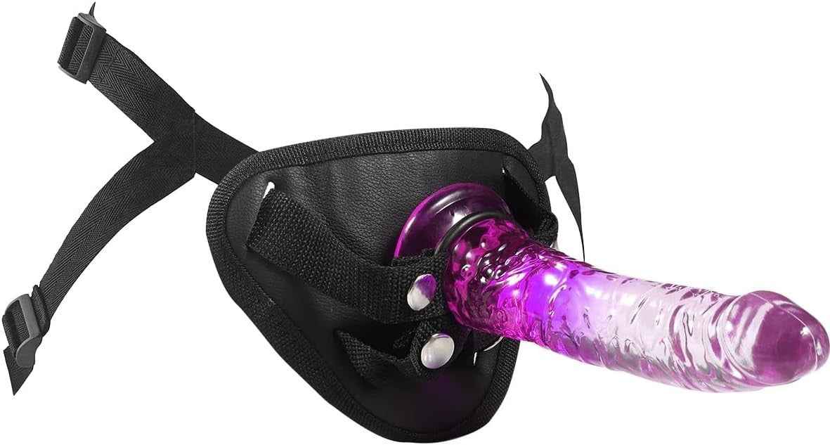 Strap on 8.6 inch Dildo with Harness, Wearable Realistic Silicone Dildo Adult