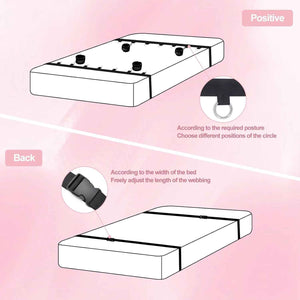 Under Mattress Bed Bondage Restraints Kit – Adjustable BDSM Set for Couples
