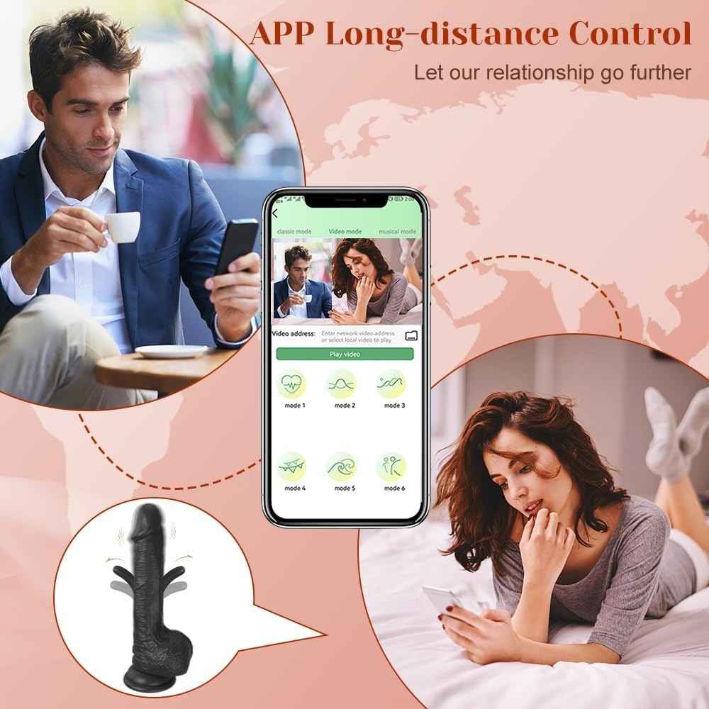 Flapping Dildo Vibrator for Women - App Control G Spot Vibrators with 9 Flapping