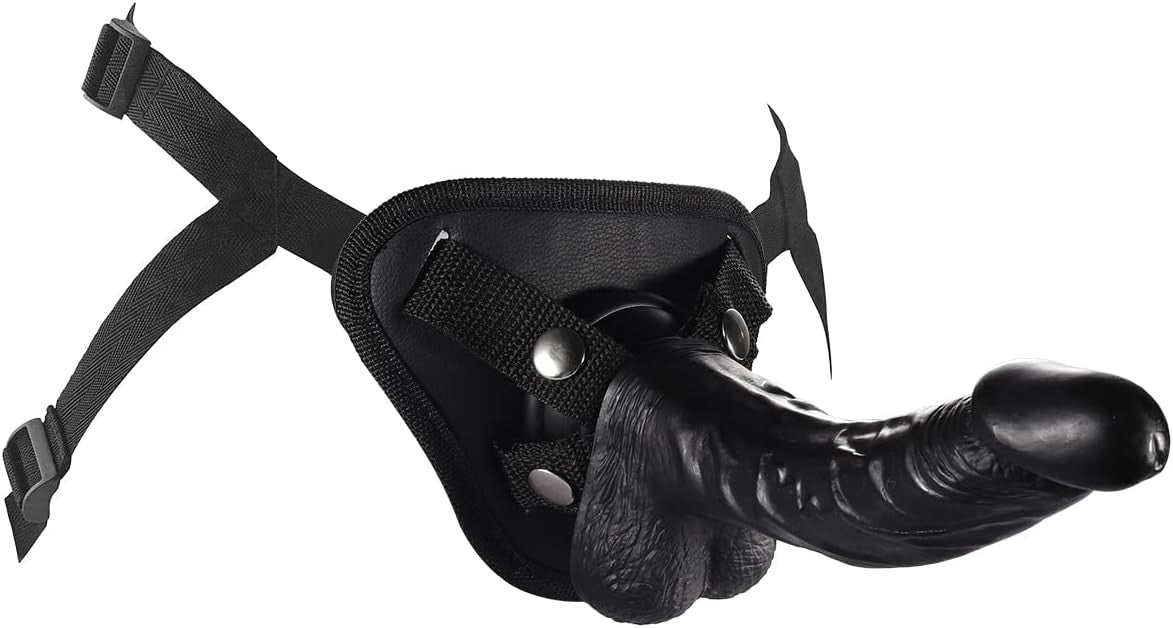 9.5 Inch Strap-on Realistic Dildo with Wearable Strap and Harness Toy Suction