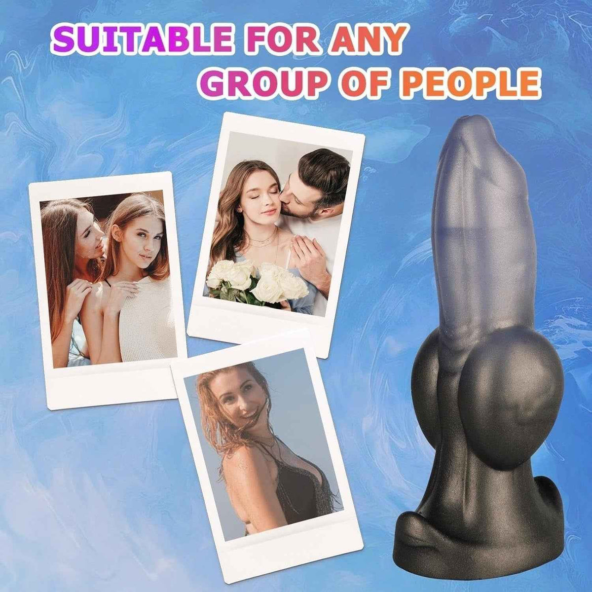 7 Inch Fantasy Silicone Knotted Dildo with Suction Cup for G-Spot Realistic