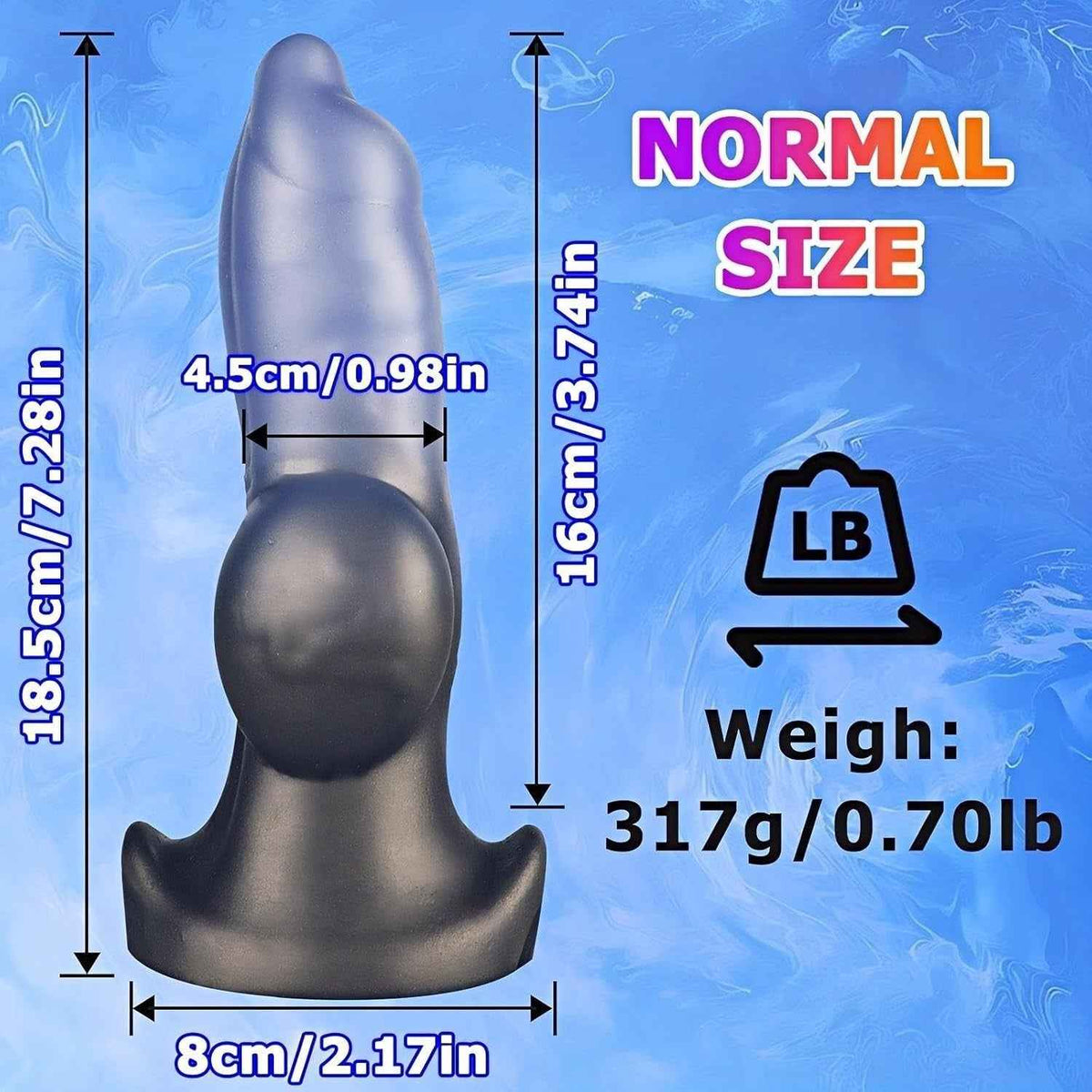 7 Inch Fantasy Silicone Knotted Dildo with Suction Cup for G-Spot Realistic