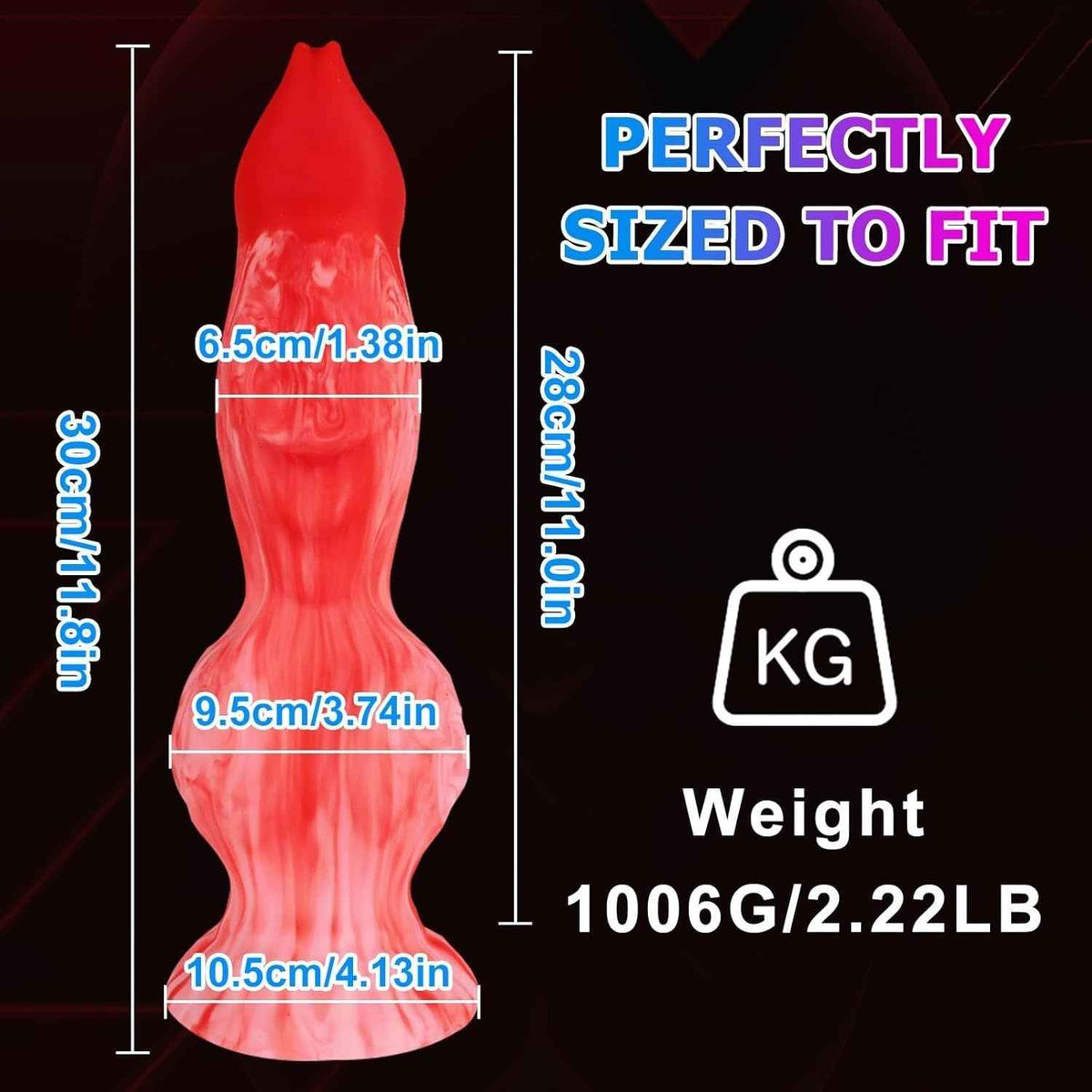 11.8 inch knotted Dildo Silicone Fantasy Monster Cock for Women Men  Strap On