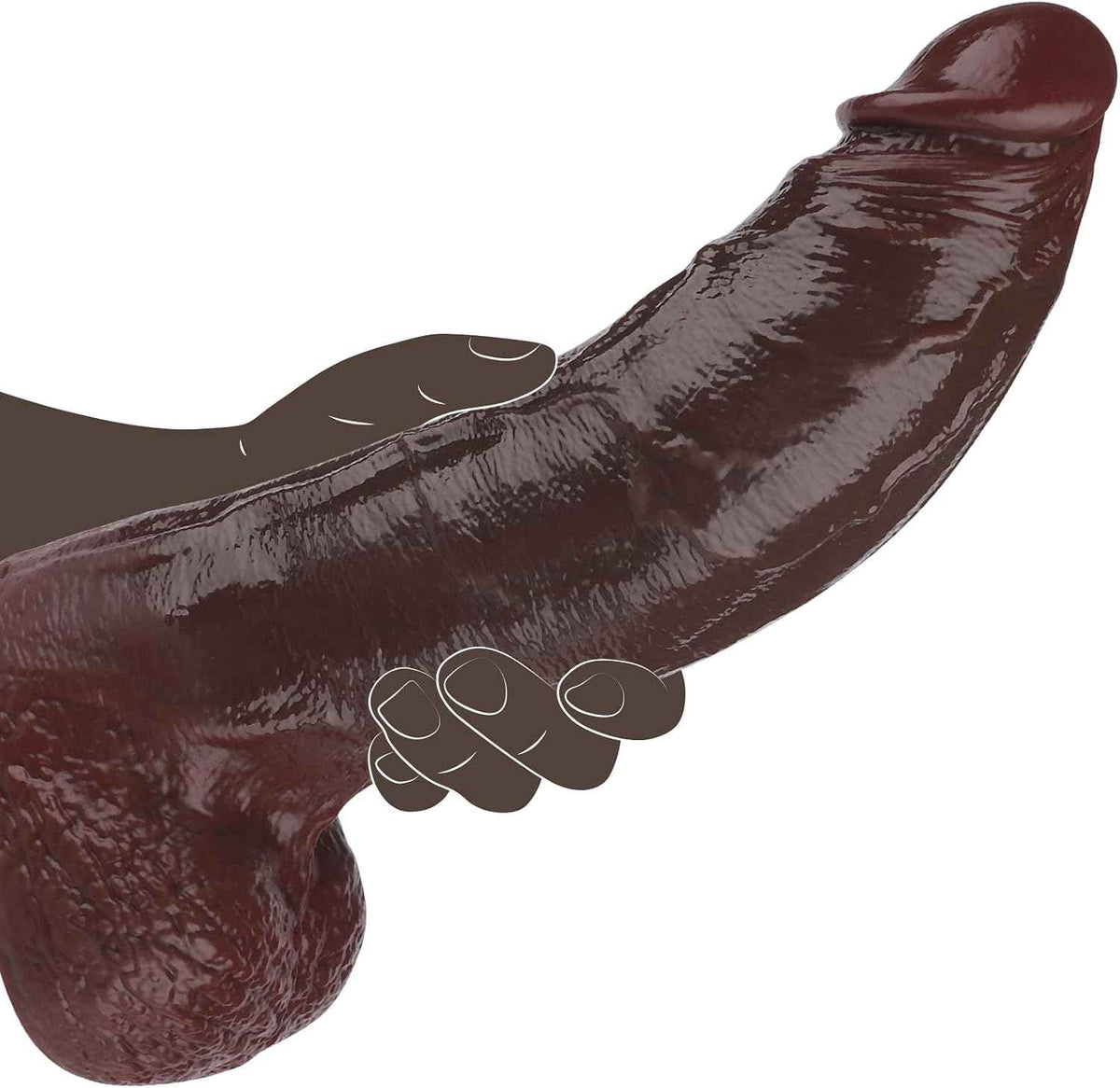 10 inch Curved Anal Dildo Sex Toys, Dual Silicone Thick BBC Dildos Sex toys in Uk