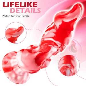 11.8 inch knotted Dildo Silicone Fantasy Monster Cock for Women Men  Strap On