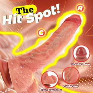 Realistic Dildo Adult Sex Toys - Sex Toyscouples for Couples Women Man, Big Thick Huge Horse Dildo Mens Womens Anal Dildos with Movable Foreskin Testicles, Female Male Penis Toy Butt Plug for Men Gay Sex toy in UK