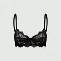 Floral Lace Underwire Triangle Cup Bra, For Valentine's Day