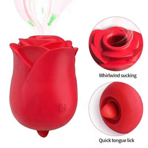 Rose Sucking and Licking Tongue Vibrator Clit Sucker and Licker sex toy gift for Her
