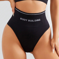 Women Seamless High-Rise Tummy Control Shapewear Thong Black