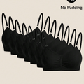 7pcs Seamless Bra Set, Comfortable Casual Bras With Adjustable Straps