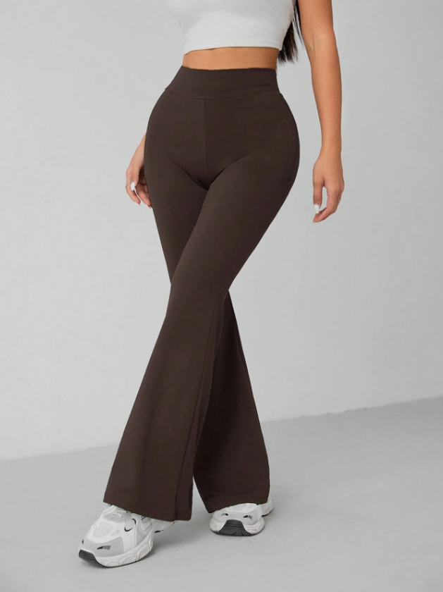 PETITE Solid Skinny Flare Leg Pant
