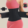 Women Double Belt Waist Trainer Corset Tummy Control Body Shaper