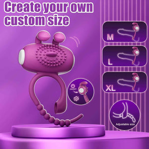 Adjustable Size Vibrating Ring Massager Custom Sizes Stylish Modern Fit Cheap Adult Toy