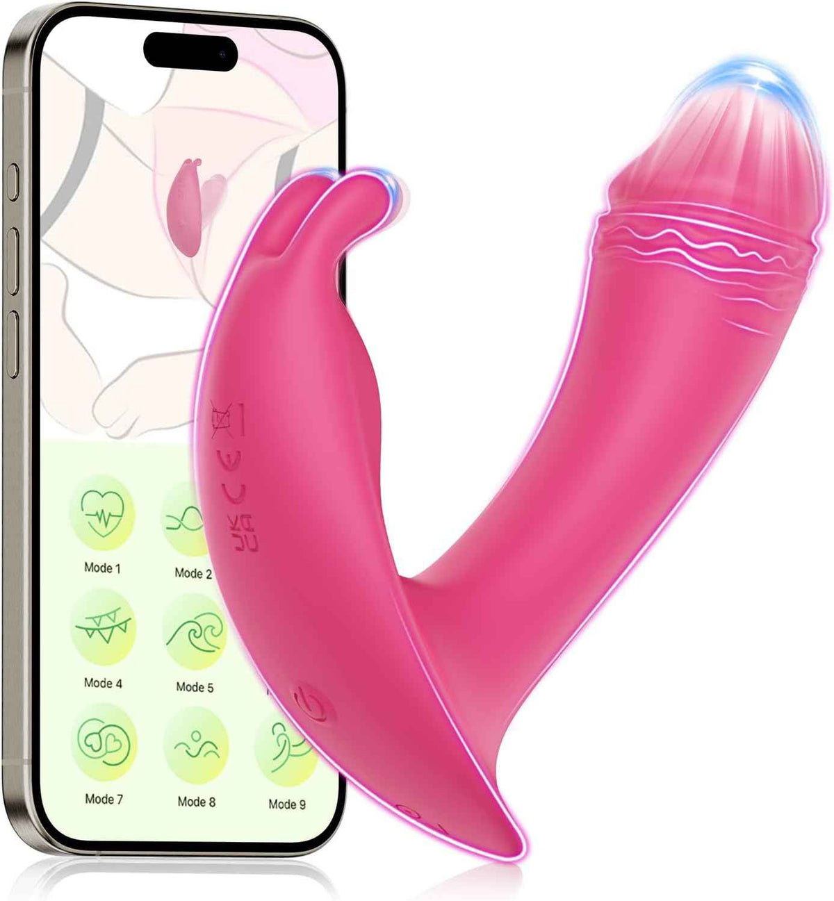Wearable Vibrators Sex Toys for Women - App Remote Control Vibrator with 9 Powerful Modes, 2 in 1 Dildo G Spot Discreet Sex Toýs in Uk