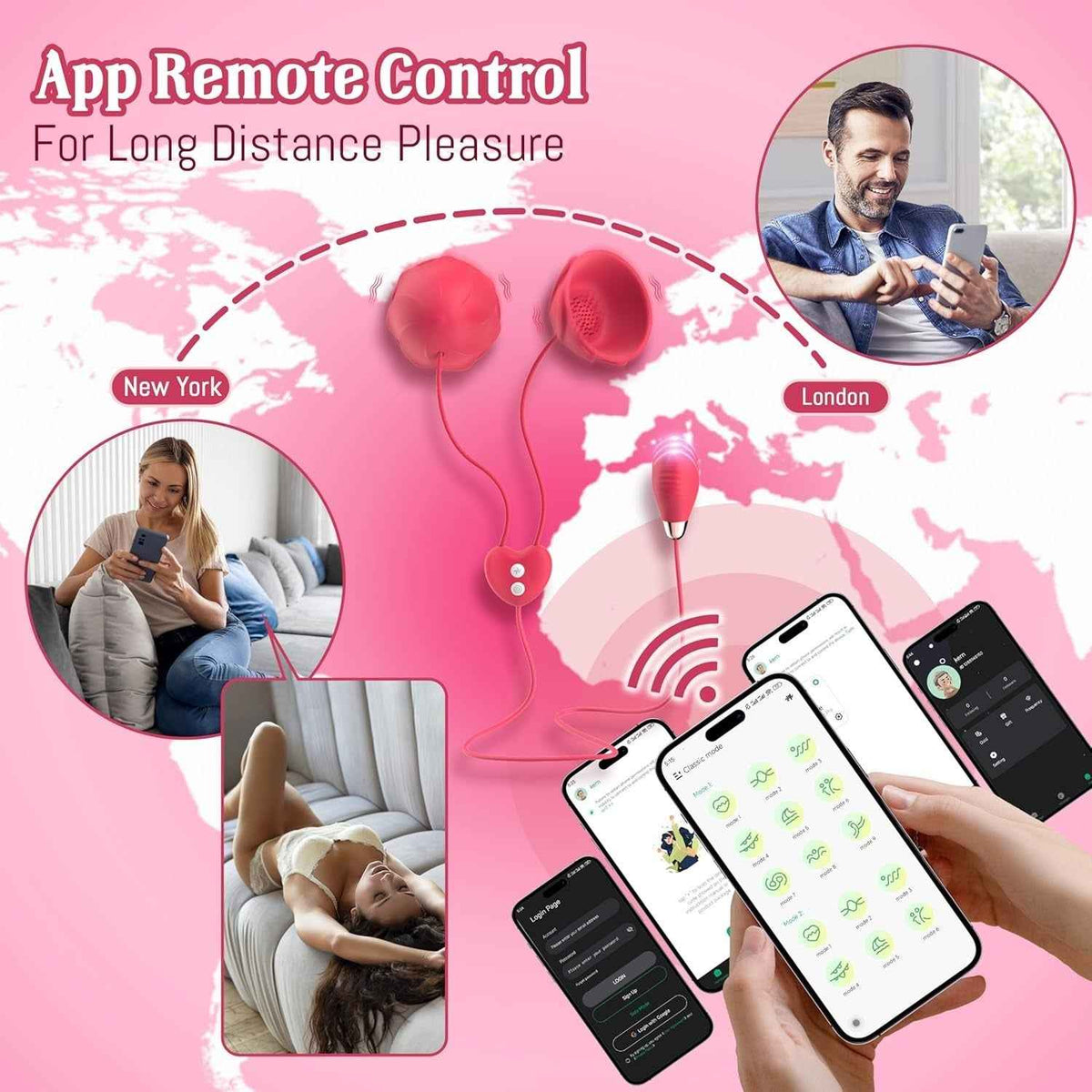 App Remote Control Long Distance Pleasure Vibrator Cheap Adult Sex Toy UK