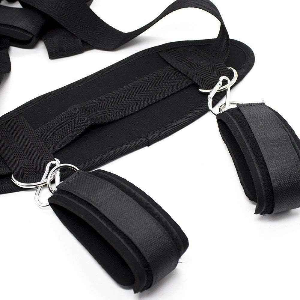 BDSM Bondage Sets Kit Padded Waist Band Metal Rings Adult Toy