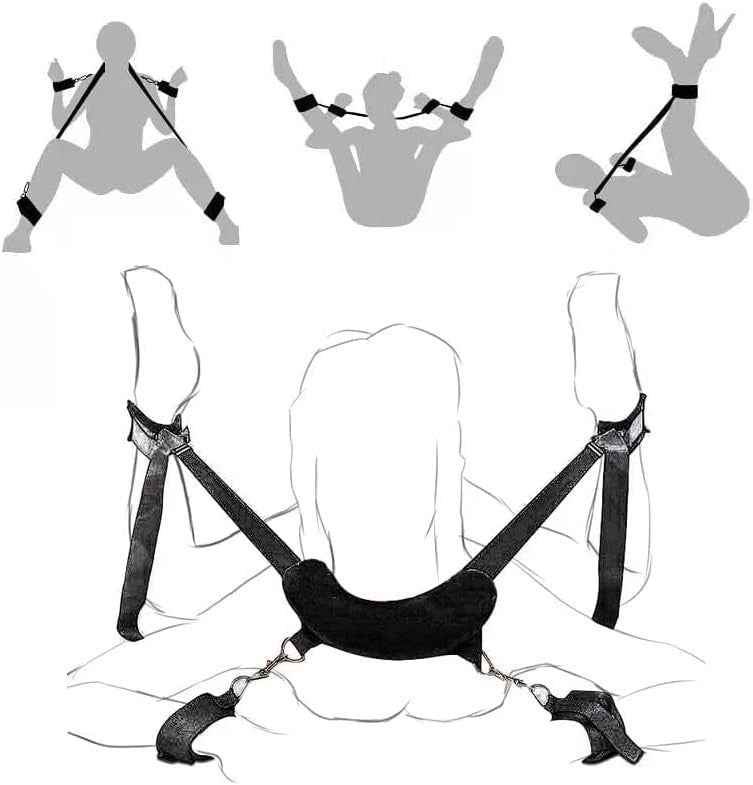 BDSM Bondage Sets Kit Usage Position Diagrams Durable Nylon Material UK