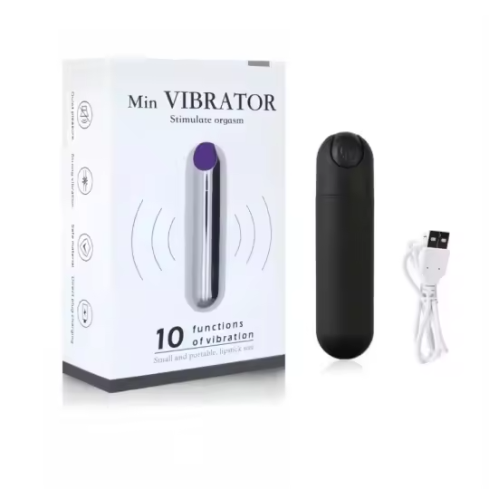 Black Compact Mini Bullet Vibrator Massager Box Set Cheap Sex Toy UK