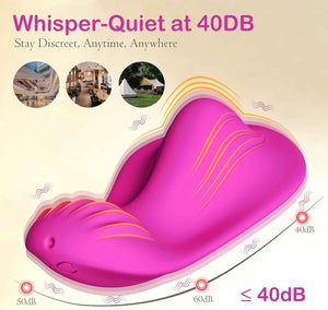 Whisper quiet at forty decibels stay discreet anywhere pink butterfly wellness toy