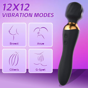 Wand Vibrator 12x12 Modes for Breast Anus Clitoris G-Spot Cheap Fast UK Delivery