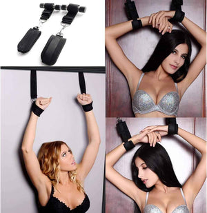 Hanging BDSM Restraints Wrist Cuffs Multi Angle Model Demo Cheap Sex Toy