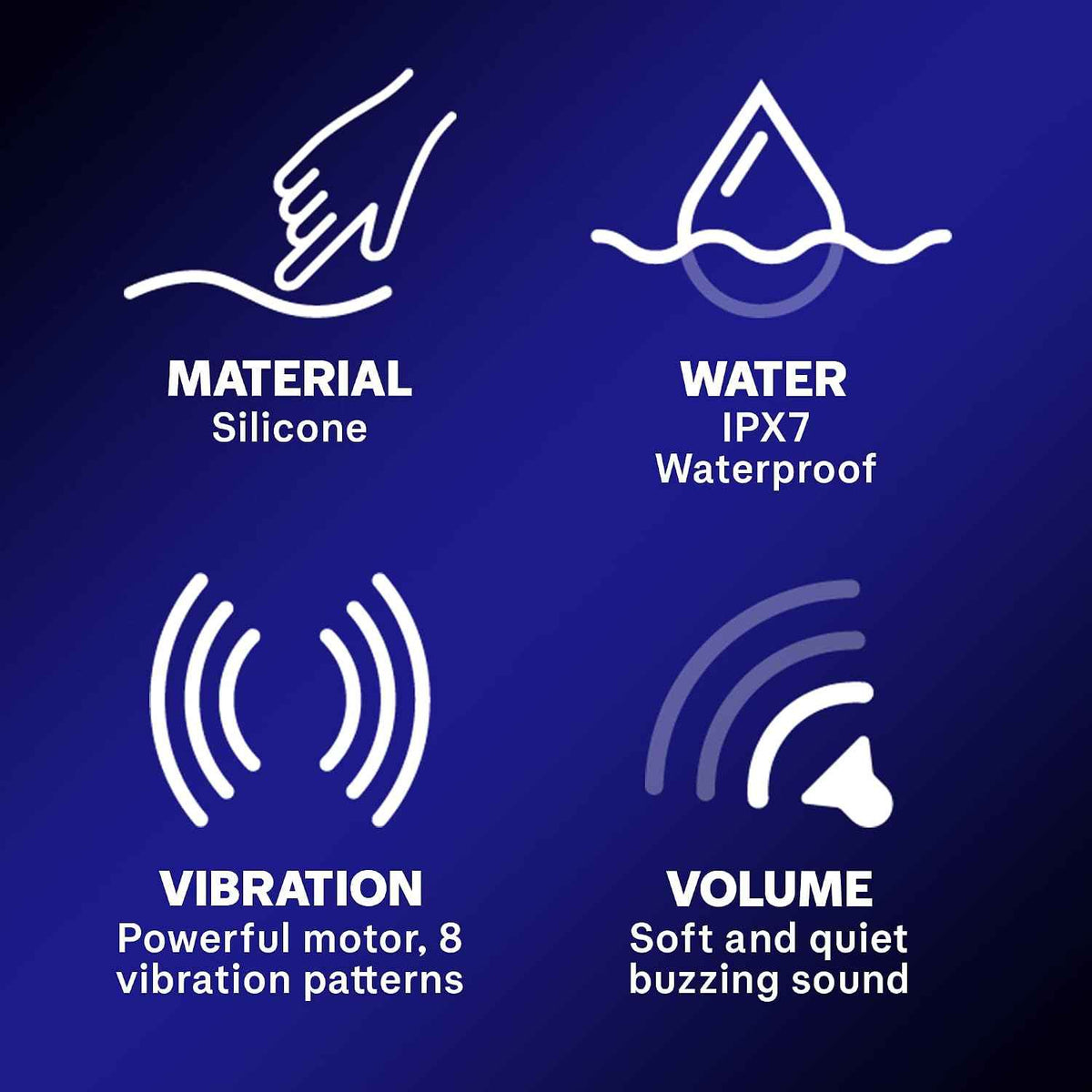Durex Slim Vibrator Silicone Material IPX7 Waterproof Features Adult Toy