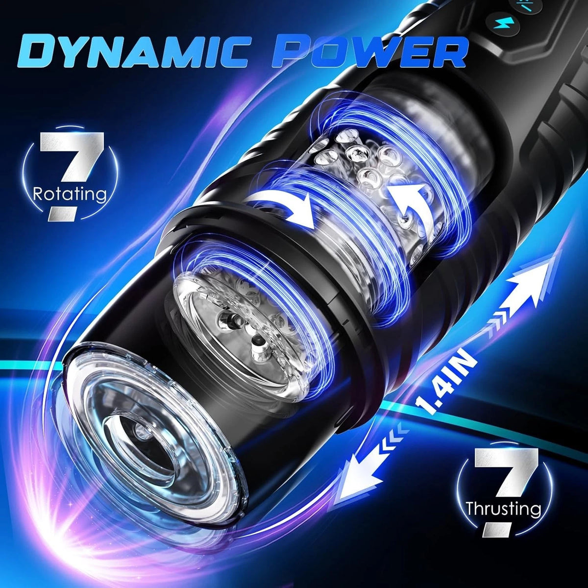 7 Thrusting and Rotating Modes Automatic Male Stroker UK