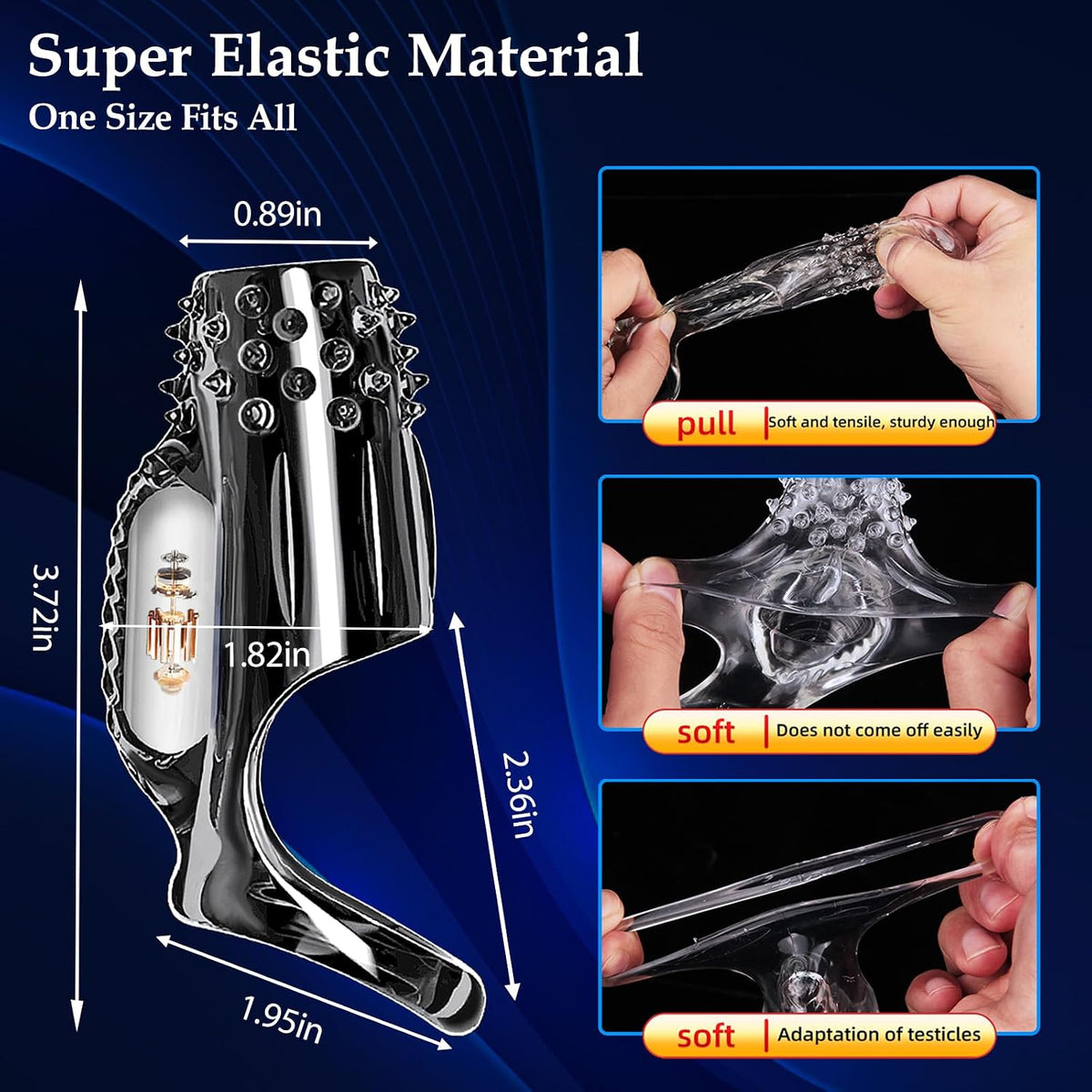 Super Elastic Soft Silicone Penis Extension Sleeve Cheap Sex Toy Fast UK Delivery